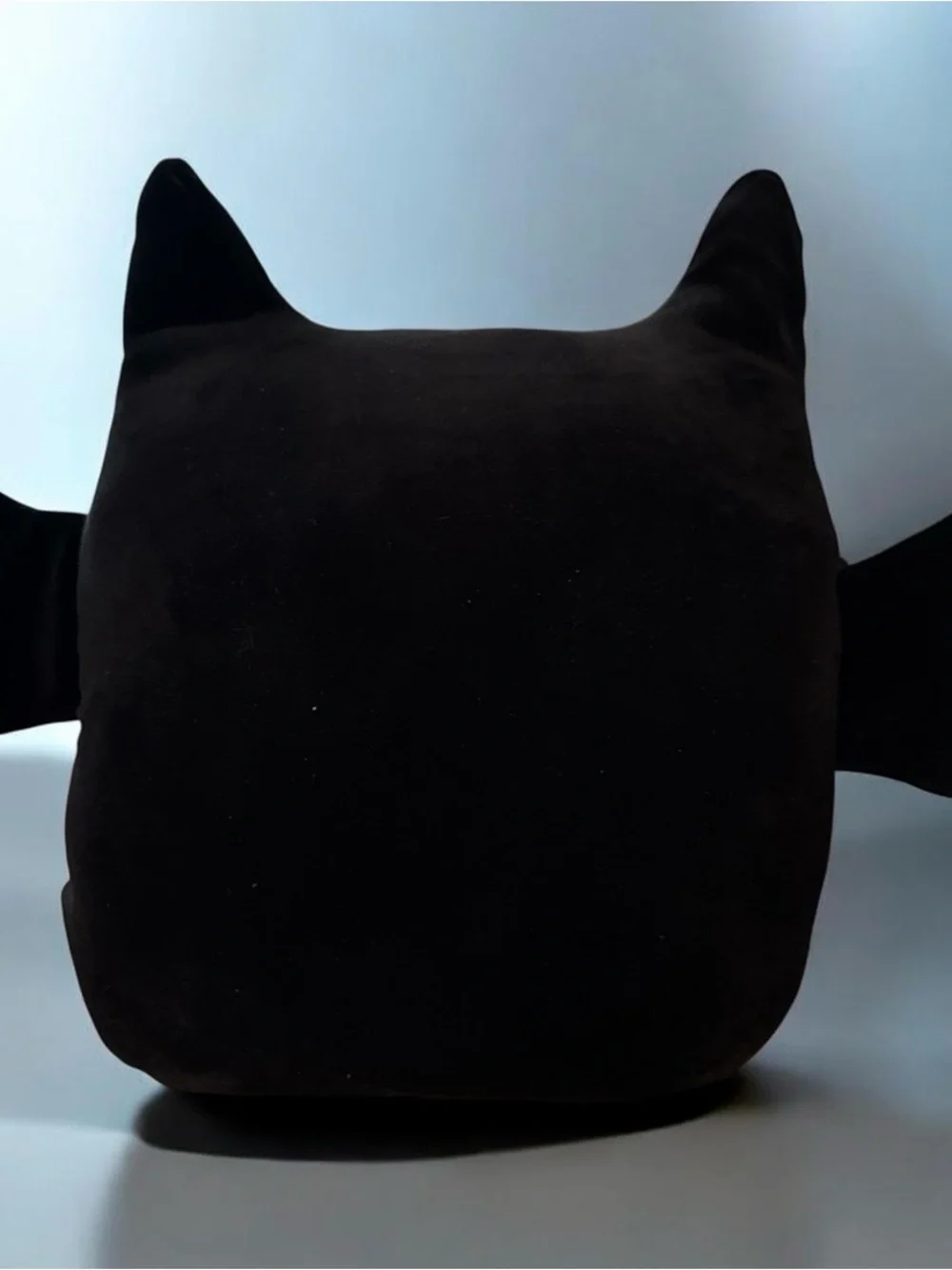Black Plush Cat Vampire Pillow - Soft Decorative Pet Toy